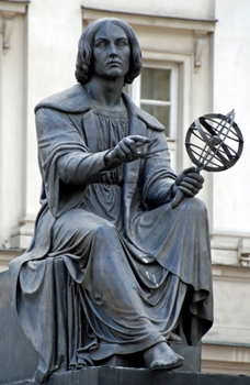 Featured is a photo of the statue of the 15th century astronomer, Nicolas Copernicus (considered the Father of Astronomy), in Warsaw, Poland sculpted by Bertel Thorvaldsen (Danish sculptor).  Photo by Polish photographer Kriss Szkurlatowski.  